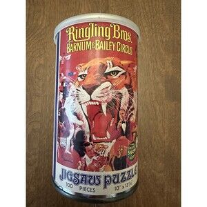 Ringling Bros Puzzle Barnum Bailey Circus 100pc RARE SEALED Can Ice Cream Coupon